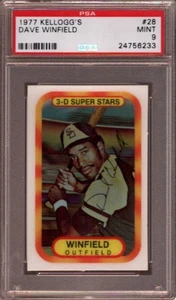 1977 KELLOGG'S # 28 DAVE WINFIELD ☆RARE☆ SAN DIEGO PADRES PSA 9 MINT - Bild 1 von 1
