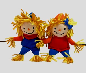 Thanksgiving 2er Set Gund Plüsch Vogelscheuche Set 7 Zoll Twiggy und Hayday - Bild 1 von 11