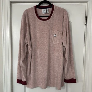 Adidas Originals Samstag Terry Sweatshirt Men’s XL Vapour Pink Retro Streetwear - Picture 1 of 10