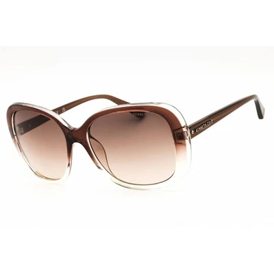 Óculos de sol feminino Kenneth Cole New York marrom claro brilhante aro completo KC00031 45F - Imagem 1 de 2