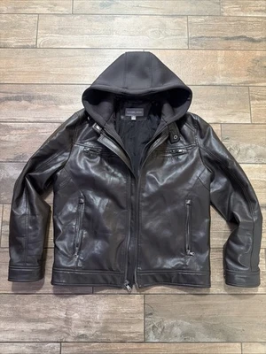 Chaqueta Bomber MICHAEL Kors Para Hombre TALLA M Espresso Cuero Sintético Con Capucha ENVÍO GRATUITO Foto 1 de 4