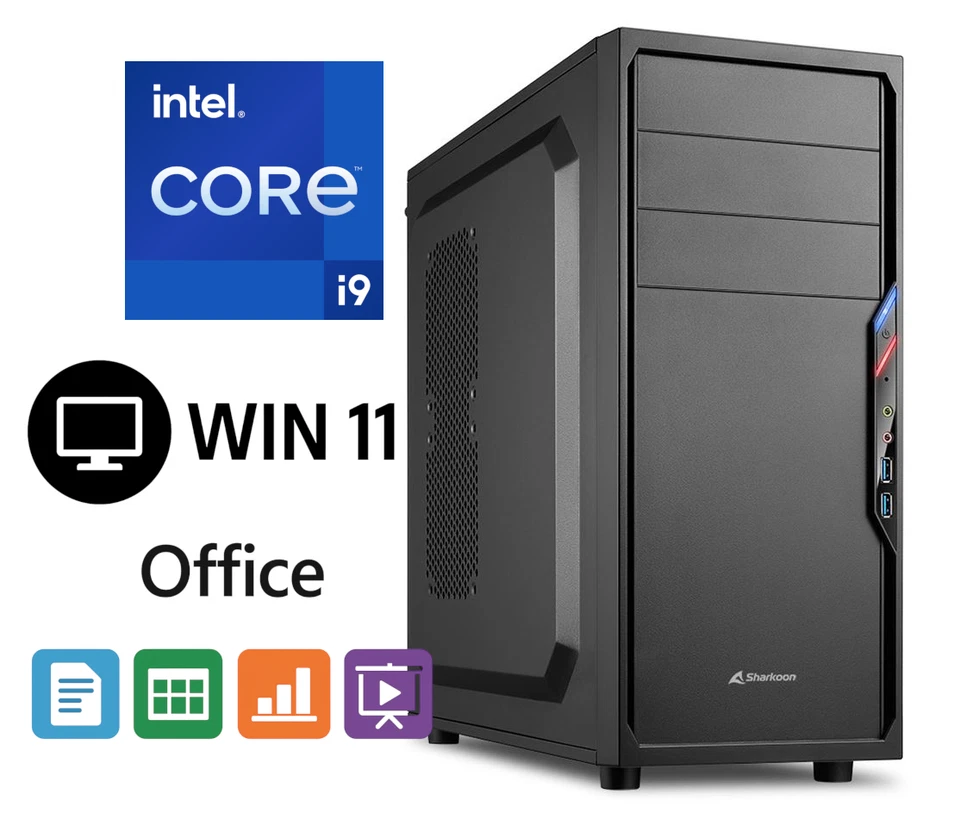 INTEL + ASROCK ETC. VERBAUT Windows 11 Business PC Intel i9 8x 5,00GHz 64GB RAM 6TB Computer Office