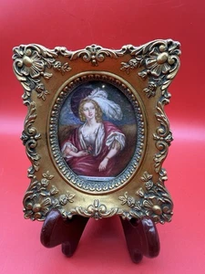 Miniatura ritratto incorniciato Lady Susan North di Vincent Nesbert vittoriano 5"x4,25" - Foto 1 di 4