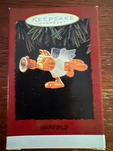 Hallmark Andenken Weihnachtsschmuck Garfield Engel Horn 1995 - Bild 1 von 1