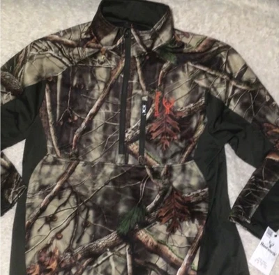 CHAQUETA DE CAMUFLAJE HUNTWORTH EVO SOFTSHELL JERSEY 1/2 CREMALLERA CAMUFLAJE ROBLE ÁRBOL PARA HOMBRE L Foto 1 de 4