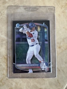 2025 Bowman Eduardo Quintero 1st Bowman True Black Chrome /10 Dodgers 📈📈📈 - Bild 1 von 11