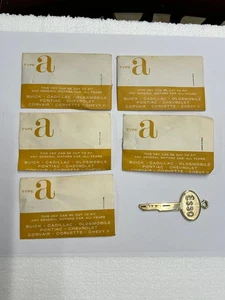 5 x ESSO Key Blank Type A All Years Buick Cadillac Oldsmobile Pontiac Chevrolet - Picture 1 of 1