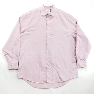Charles Tyrwhitt Dress Shirt Mens 17 Pink Classic Fit Non Iron Button Up - Picture 1 of 10