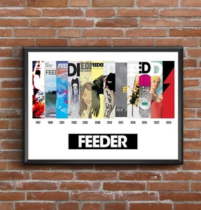 Feeder Multi Album Cover Diskographie Poster Druck Great Fathers Day Geschenk - Bild 1 von 11