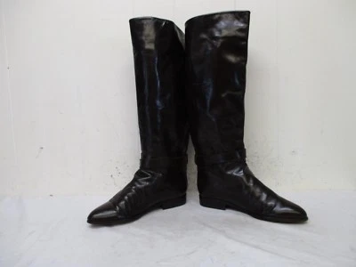 Botas hasta la rodilla de cuero marrón oscuro CHARLES DAVID ROBERTA para mujer talla 6,5 B Foto 1 de 4