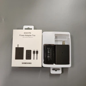 65W PD3 Trio Power Adapter Super Fast Wall Charger w/ USB-C Cable Samsung T6530 - Picture 1 of 7