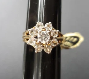 Flower Cubic Zirconia Ring Size 3.5 CZ - Picture 1 of 5