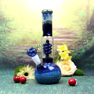 Tubo acqua vetro narghilè fumo 11,4" bong bubbler percolatore bong con ciotola 14 mm - Foto 1 di 9