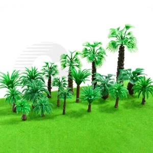 Miniature Model Artificial Plastic Palm Trees Railway Tropical Scenery Craft DIY - Picture 1 of 18