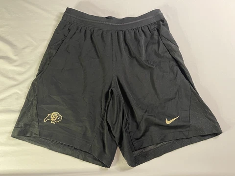 Nike Dri-Fit University of Colorado Buffaloes Training Shorts M Black 35881X-CO1 Cover