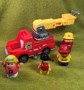 1998 SHELCORE VINTAGE LITTLE PEOPLE "FIRE TRUCK" W/ Extending Ladder + LL10 - Picture 1 of 10