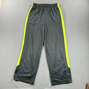 Nike Sweatpants Youth XL Gray Neon Drawstring Straight Leg Lightweight DriFit - Picture 1 of 8