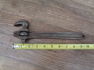 Vintage Greenfield 10" Little Giant verstellbare Rohrzange Patent 4. Februar 1913 - Bild 1 von 6