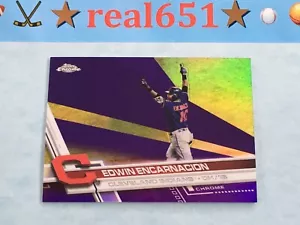2017 Topps Cromo Viola Rifrattore #22 EDWIN ENCARNACION /299 | Indiani Paralleli - Foto 1 di 4