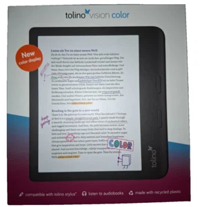 tolino vision color - eReader mit Farbdisplay, 32GB - Schwarz (Kundenrückläufer) - Bild 1 von 3