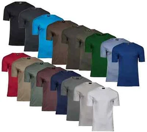 Tee Jays Mens Interlock Short Sleeve Crew Neck Tee T-Shirt S-5XL - Picture 1 of 20