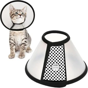 Adjustable Recovery Pet Cone E-Collar for Cats Puppy Rabbit, Plastic - Picture 1 of 21
