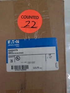 COOPER GASK579 Condulet Form 7 gasket, Neoprene, 3-1/2" or 4"-LOT OF 22 - Picture 1 of 3