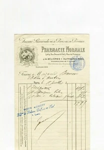 Paris IX ème 17 & 19 Rue Drouot - Petite Entête d'une Pharmacie du 15/07/1902 - Picture 1 of 1