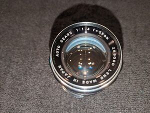 Auto Sears 55mm f1.4 Prime Lens for M42 Screw Mount - untested