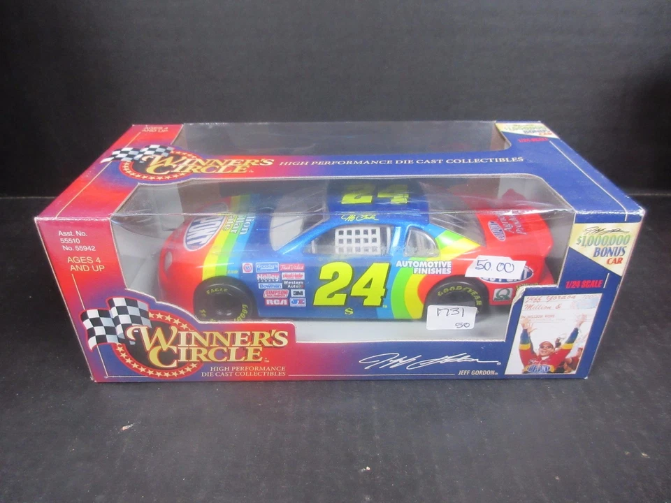 1997 Winners Circle $1,000,000 Bonus car #24 Jeff Gordon 1:24th  race car  - Image 1 of 1