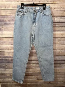 Vtg 1990s Calvin Klein Mom Jeans sz 11 Light Wash High Waist Tapered Leg - Picture 1 of 8