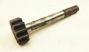 Vtg antique hand crank post drill press pinion gear shaft part silver mfg. - Picture 1 of 11