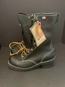 RARE Danner Flashpoint 18000 Black Leather Boots Sz 9 EE Firefighter Protective - Picture 1 of 5