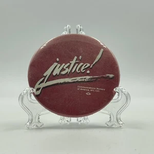 Justice Communications Workers of America AFL-CIO Vintage 3” Pinback Button - Picture 1 of 2
