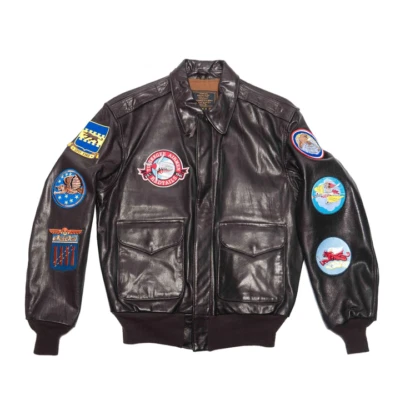 Cockpit USA Tuskegee Airmen A-2 Jacket Brown Z21J003 Made in USA - Image 1 of 4