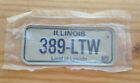 1981 Illinois Bicycle License Plate 389LTW In Org. Package--Free Ship