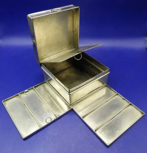 Seltene Vintage Square Field Aluminium Mikroskop Objektträger Box. L.S.T.M. ALBERT DOCK.E - Bild 1 von 13