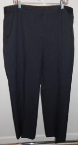 women's pants slacks, Evan Picone Navy Blue fine light tan pin stripe Size 18 - Picture 1 of 2