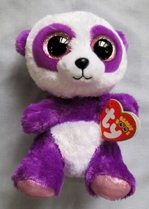 BOOM BOOM the PURPLE PANDA BEAR - Ty 6 " Beanie Boos - NEW with MINT TAGS - Picture 1 of 1