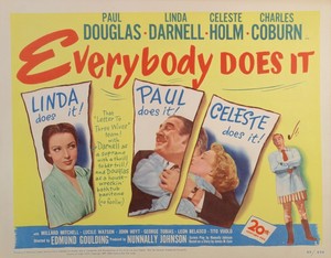 "Everybody Does It" Title Card, 1949; Paul Douglas, Linda Darnell, Celeste Holm
