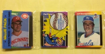 1989 Donruss Rack Pack Rob Dibble Rookie (RC) Pat Perry Jeff Montgomery Showing - Image 1 of 2