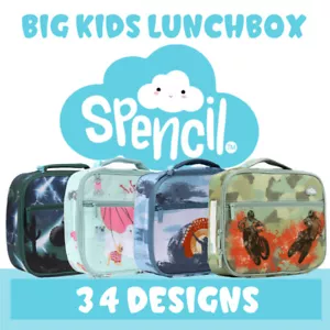 Spencil Big kids Lunch Bag Lunch Box Insulated 2 Pocket Varies Designs - Picture 1 of 156