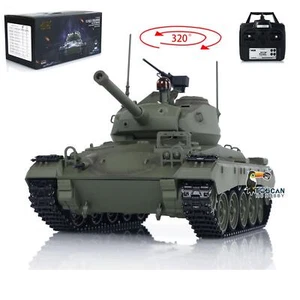 1:16 TONGDE M24 Chaffee Infrared RC Tank 320° Turret Barrel Recoil Smoke Light - Picture 1 of 21