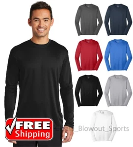 Port & Co PC380LS Long Sleeve Tee Workout Performance UPF50 UV Protection - Picture 1 of 15