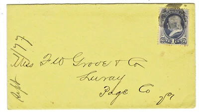 Baltimore Maryland Norris Merchants enclosure posted 1877 with Scott 156 stamp - Image 1 of 4