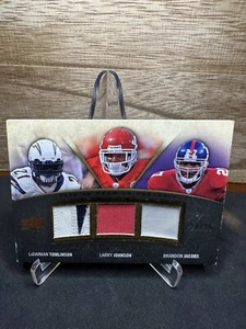 2008 UD PREMIER TRIOS TOMLINSON JOHNSON JACOBS GU TRIPLE PATCH SN /25 SP - Picture 1 of 2