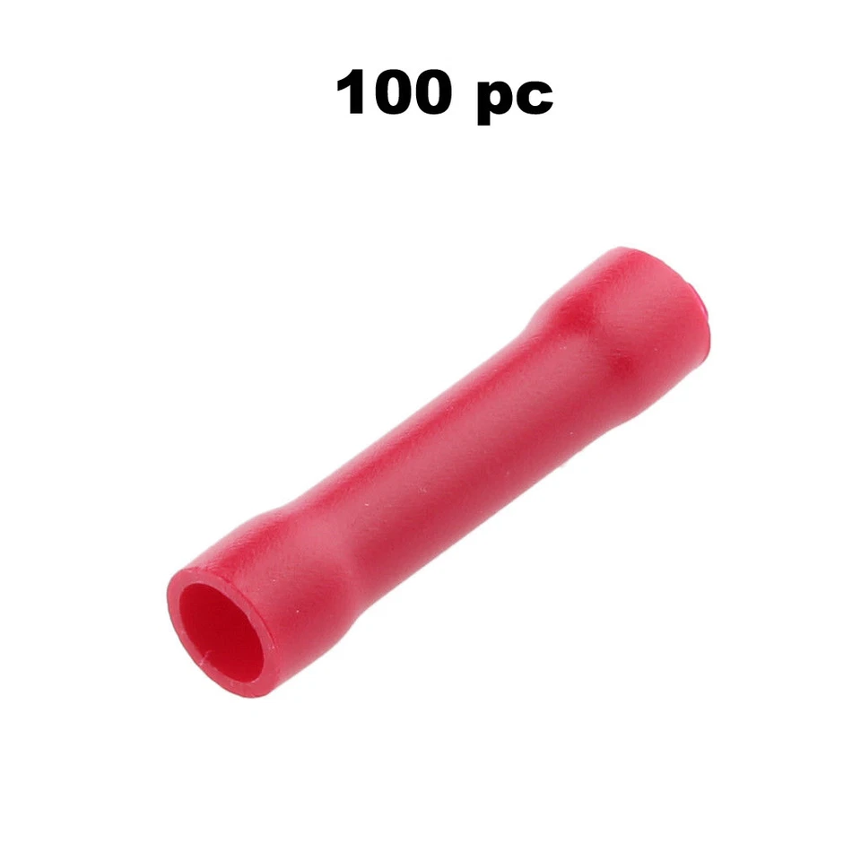 100X Insulated Electrical Wire Cable Terminal Crimp Connector BV1 RED - Image 1 of 1