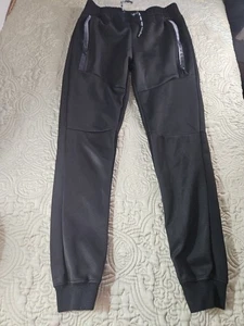 Encrypted Boys Black Jogger Pants Zipper Pockets 14-16 - Picture 1 of 9