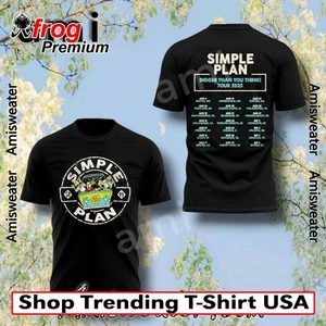 Simple Plan Scooby-doo Bigger Than You Think Tour 2025 2 Sided T-Shirt - Picture 1 of 4