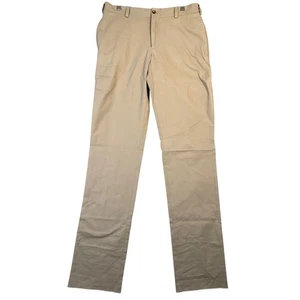Franks Pants Mens Golf Trim Fit Flat Front Khaki Pants 34x Unhemmed New USA made - Picture 1 of 8